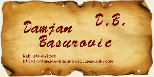 Damjan Basurović vizit kartica